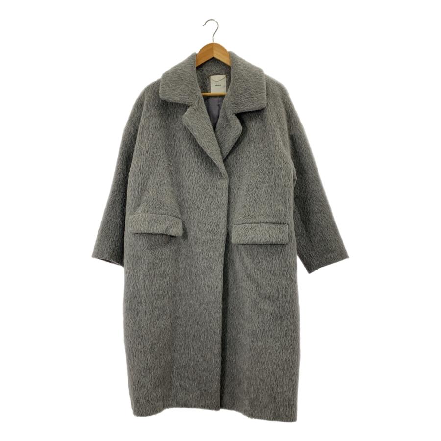 美品✨定価16.5万 エブール アルパカシャギー ノーカラー コート 38