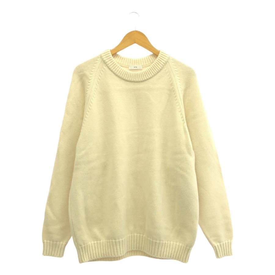 ATON / エイトン | CASHMERE WASHI カシミヤ 和紙 ニット クルーネック 