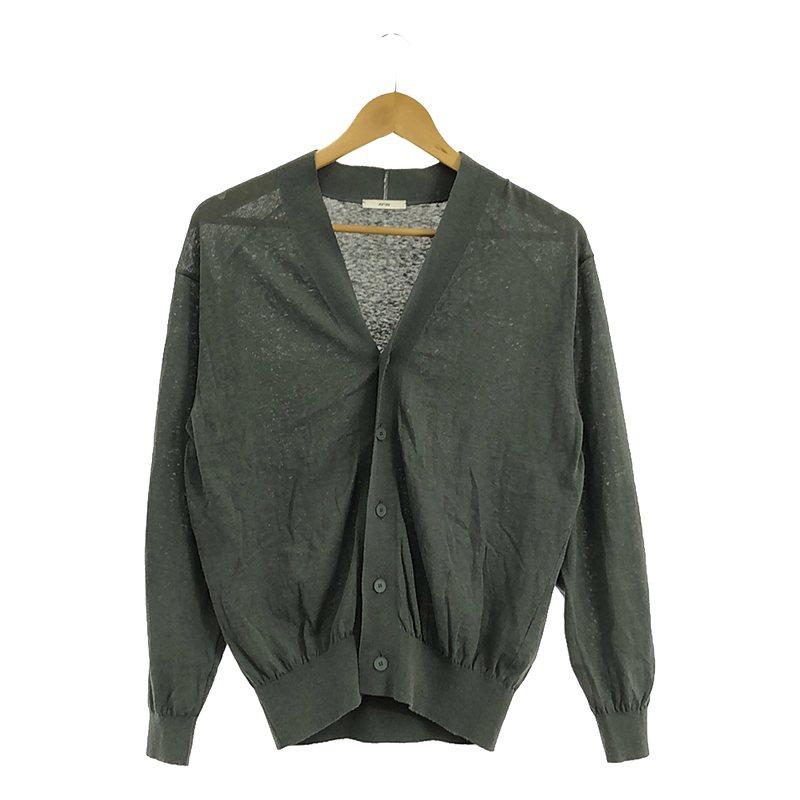 ATON エイトン　Vネックカーディガン ATON / エイトン | RECYCLED FRESCA COTTON Vネックカーディガン