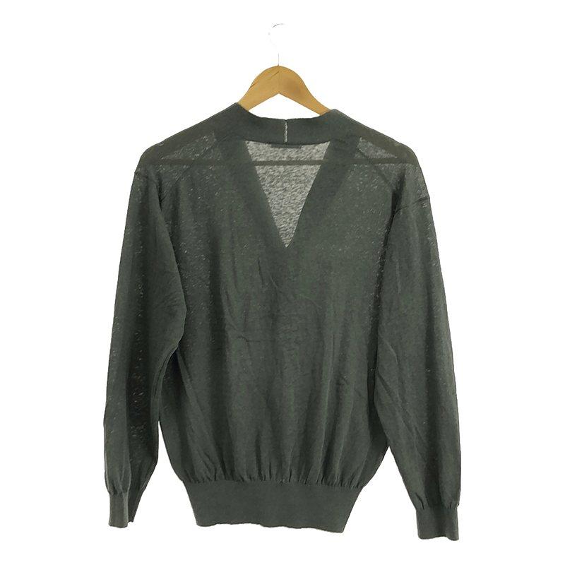 ATON エイトン　Vネックカーディガン ATON / エイトン | RECYCLED FRESCA COTTON Vネックカーディガン