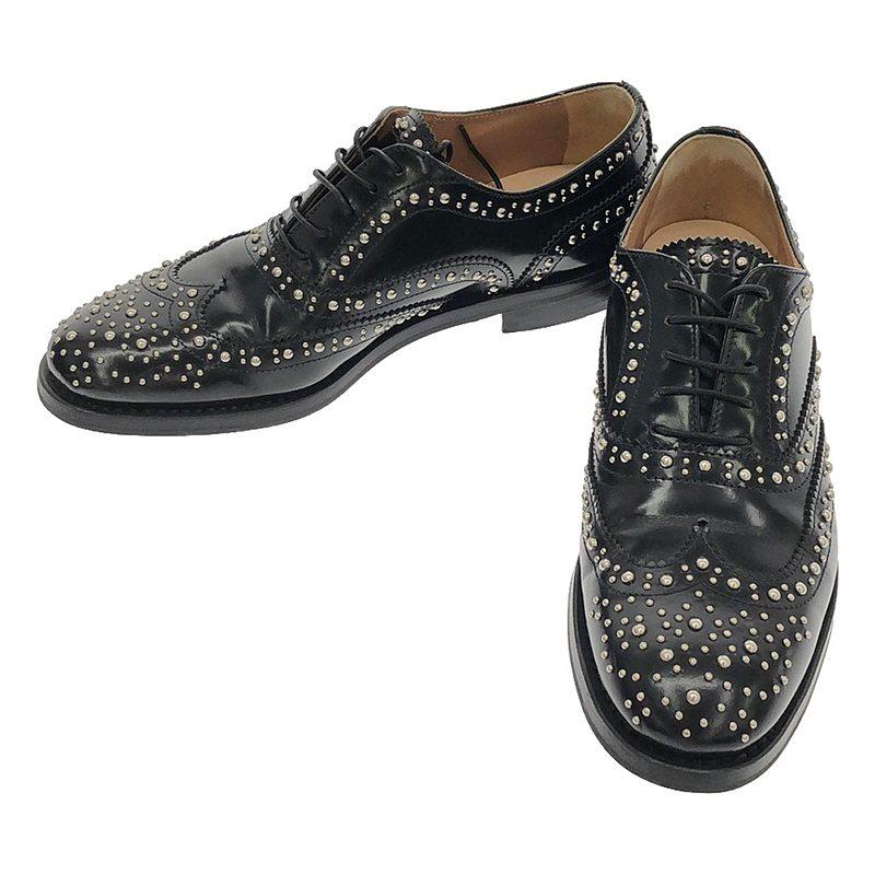 美品♡Church's Burwood 37ハーフ　バーウッド　美品　チャーチ CHURCH'S チャーチ イタリア製 BURWOOD W(GI) バーウッド BLK POLISH