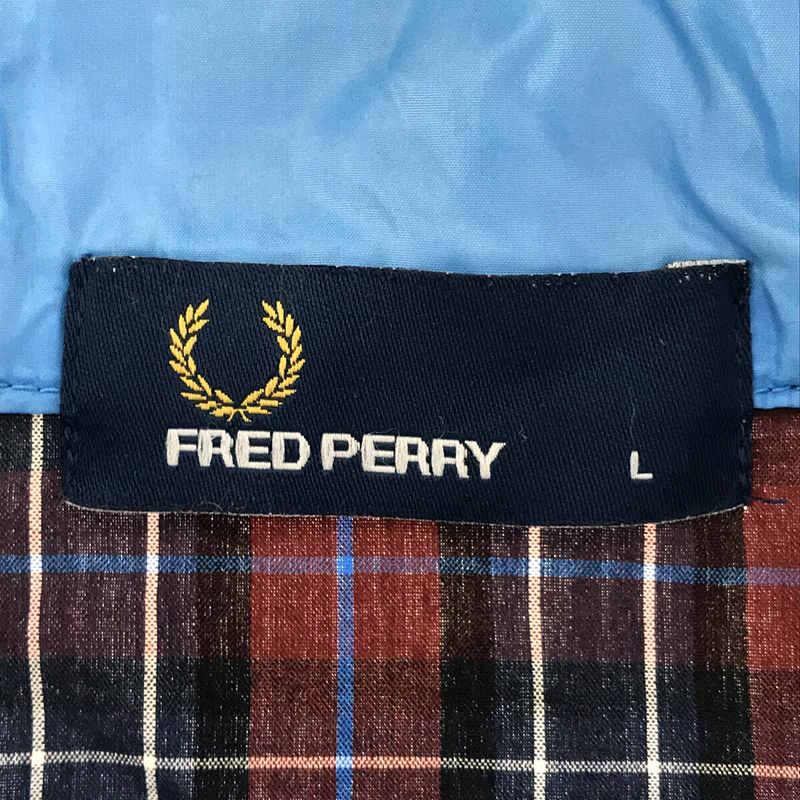 FRED PERRY / フレッドペリー | チェック 月桂樹 ロゴ 刺繍 ジップアップ フーデッド ジャケット | L | バーガンディー｜kldclothing｜05