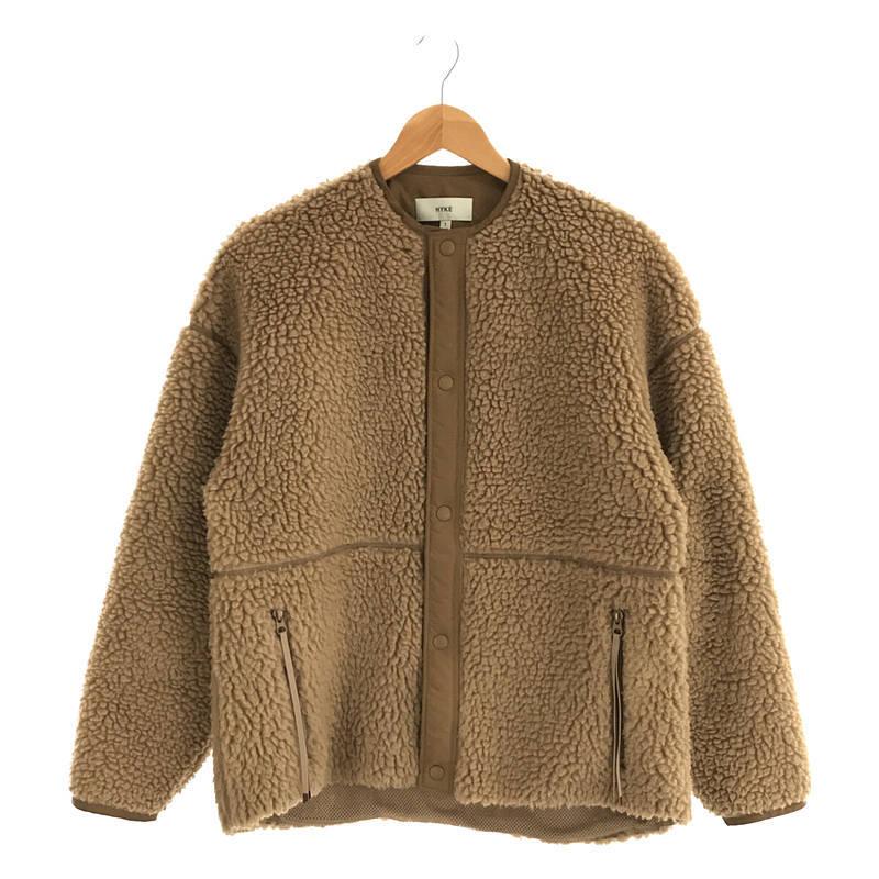 HYKE / ハイク | FAUX SHEARLING JACKET ボア フリース ジャケット | 1 | ベージュ | レディース