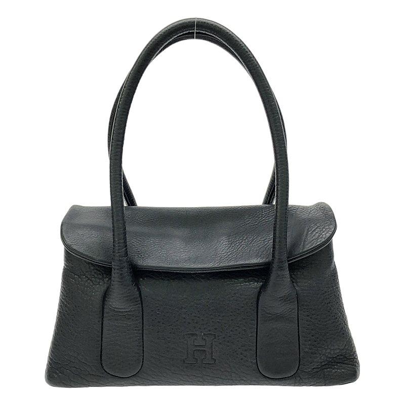 美品】 HIROFU / ヒロフ | Hロゴ レザーフラップ ハンドバッグ  