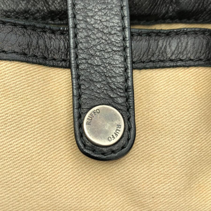 RUFFO / ルッフォ | レザー ジップ デザイン ショルダーバッグ | ブラック | レディース RUFFO（ルッフォ） | レザー ジップ デザイン ショルダーバッグ