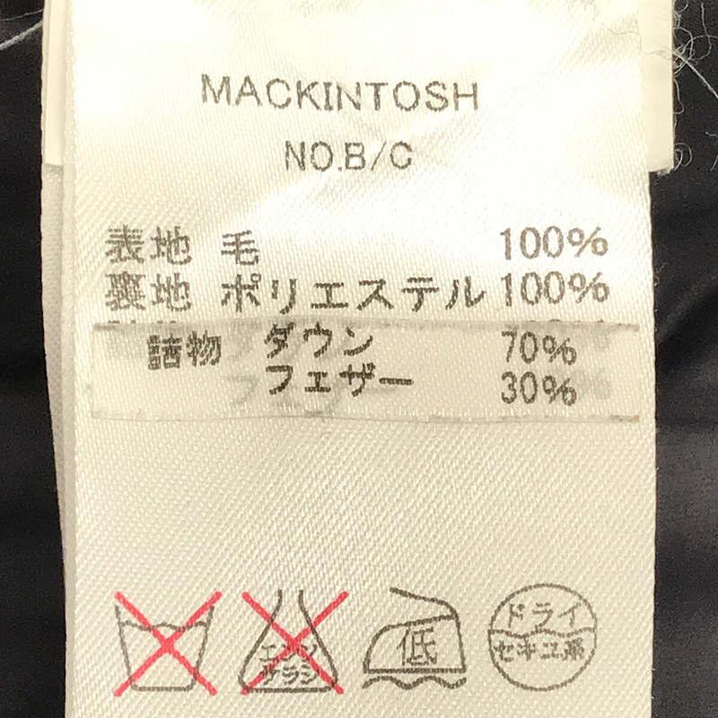 マッキントッシュMACKINTOSH ウール ダウン 美品 38 ロロピアーナ Mackintosh MACKINTOSH | Loro Piana ロロピアーナ社 ウール