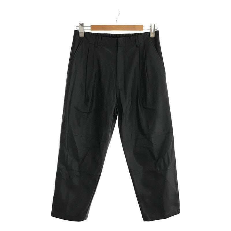 新品】 stein / シュタイン | FAKE LEATHER WIDE TROUSERS / Dark