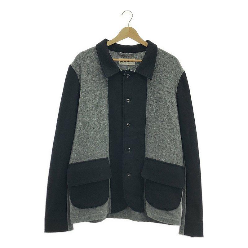 FRANK LEDER / フランクリーダー | VINTAGE FABRIC EDITON / ウールバイカラー ワークジャケット | M | ブラック/グレー | メンズ FRANK LEDER（フランクリーダー） | VINTAGE FABRIC EDITON / ウール