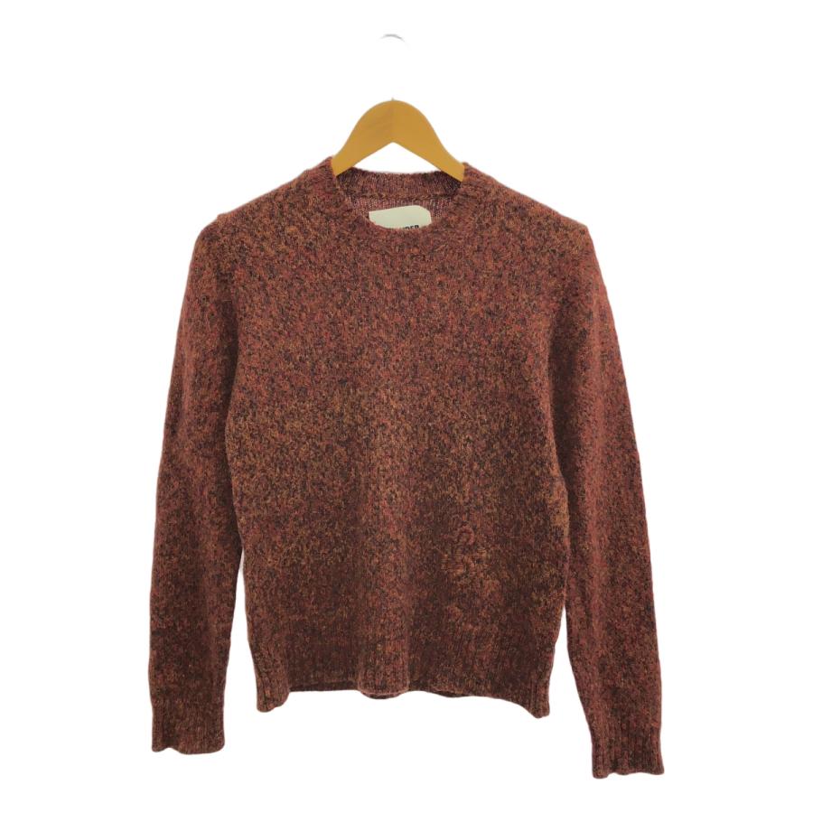 JIL SANDER+ / ジルサンダープラス | 2022AW | クルーネック アルパカ マーブルニット | 36 | レッド系 | レディース JIL SANDER+ / ジルサンダープラス | 2022AW クルーネック アルパカ