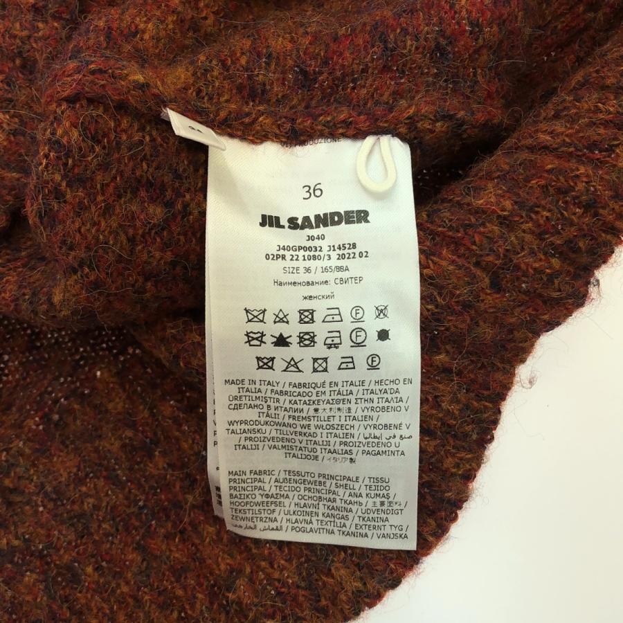JIL SANDER+ / ジルサンダープラス | 2022AW | クルーネック アルパカ マーブルニット | 36 | レッド系 | レディース JIL SANDER+ / ジルサンダープラス | 2022AW | クルーネック アルパカ