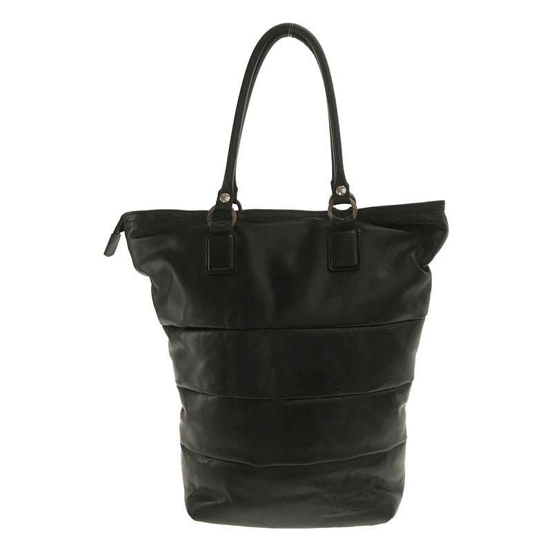 美品】 Y-3 / ワイスリー | 牛革 オール レザー 型押しロゴ トート