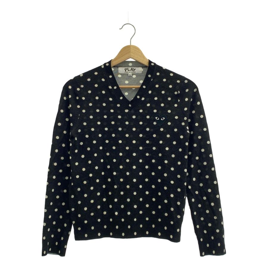 プレイコムデギャルソン ハートワッペンロゴ入りニット 超人気モデル