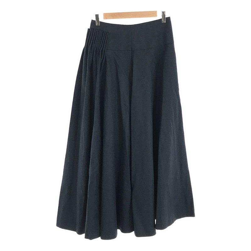 ATON (エイトン) ネイビーラップロングスカート