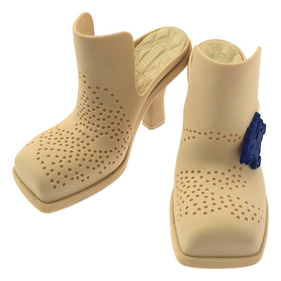 BURBERRY（バーバリー） Equestrian Knight Square-Toe Slip-On Mules