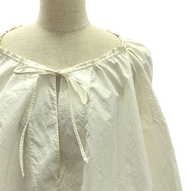 JIL SANDER / ジルサンダー | Ruffled Voile Blouse / 付け襟 スキッパー ギャザー ボリューミー ブラウス トップス | 36 | ホワイト | レディース JIL SANDER（ジルサンダー） | Ruffled Voile Blouse / 付け襟