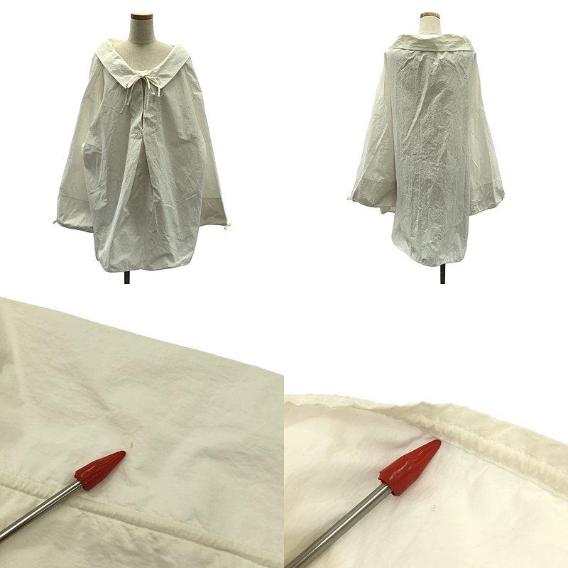 JIL SANDER / ジルサンダー | Ruffled Voile Blouse / 付け襟 スキッパー ギャザー ボリューミー ブラウス トップス | 36 | ホワイト | レディース JIL SANDER（ジルサンダー） | Ruffled Voile Blouse / 付け襟