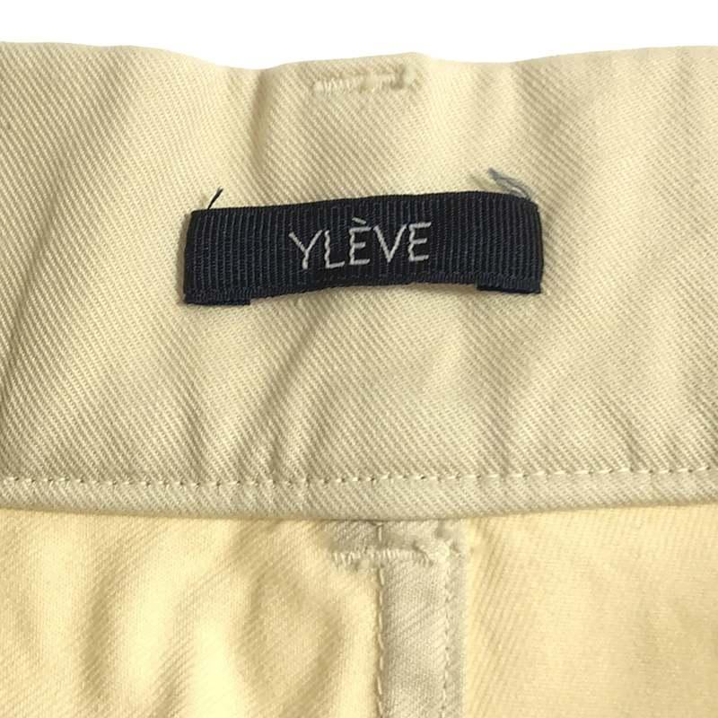 YLÈVE コットン テーパードパンツ アイボリー 日本製 美品】 YLEVE / イレーヴ | コットン テーパードパンツ 2
