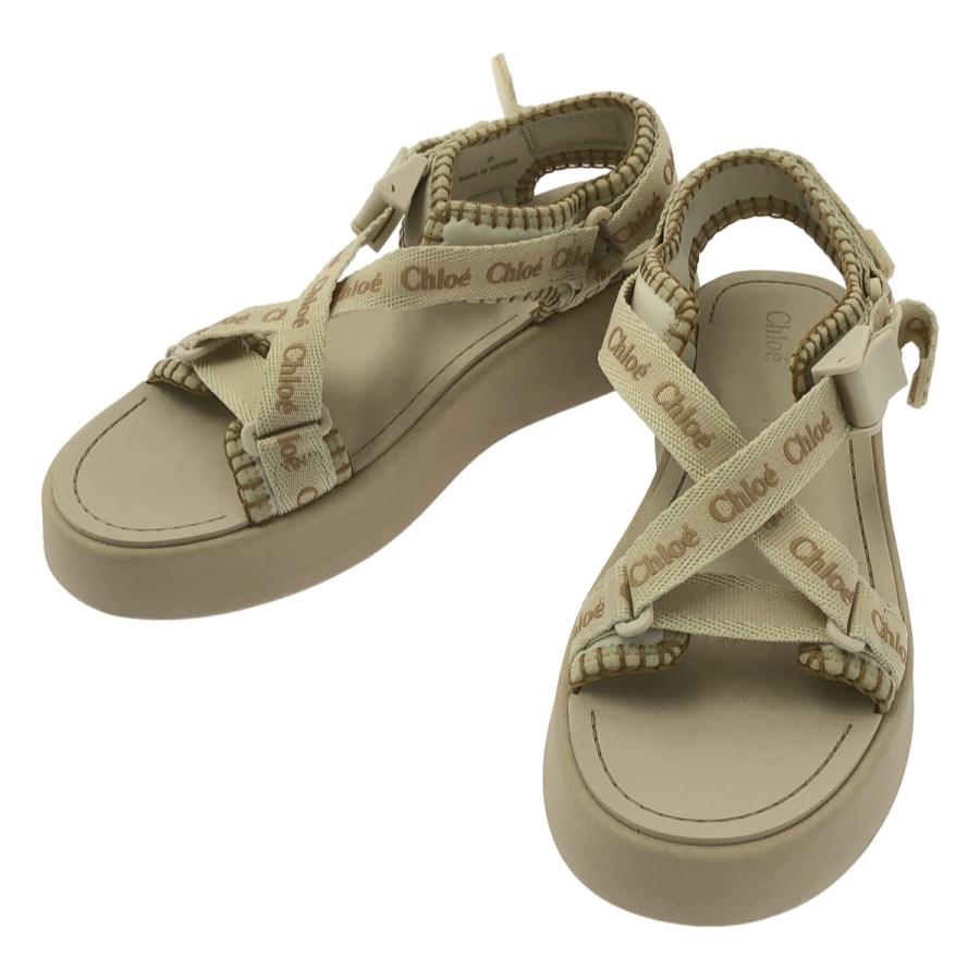 Chloé ロゴ入りサンダル 39 Chloe（クロエ） Mila Logo Platform Sandals ミラ ロゴストラップ
