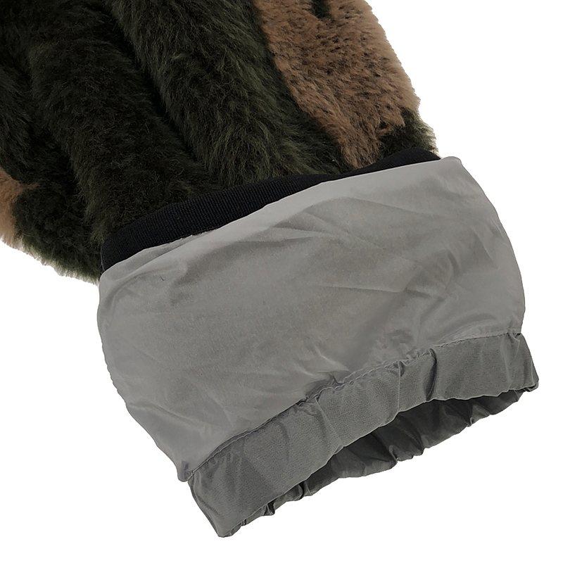 【美品】  sacai / サカイ | × KAWS / カウズ Jacquard Faux Fur Reversible Blouson / 異素材 ボア切替 オーバーブルゾン ジャケット | 2 | ブラック/ブラウン/オリーブ | メンズ sacai（サカイ） 【美品】 | × KAWS / カウズ Jacquard Faux Fur
