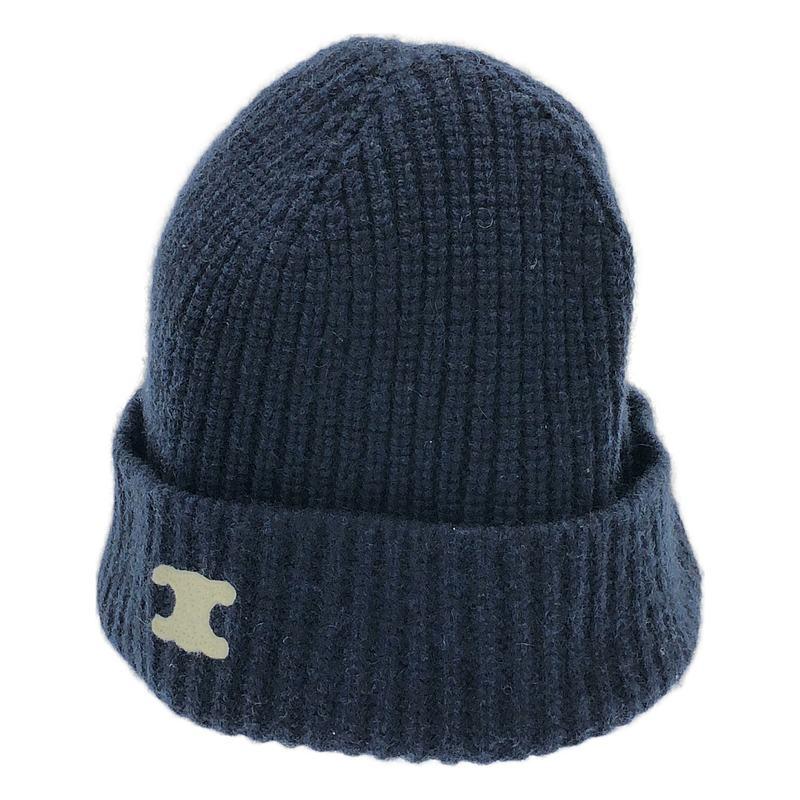 セリーヌ トリオンフ ニットキャップ リブ編み ビーニー カシミヤ TU セリーヌ トリオンフ ニットキャップ リブ編み ビーニー カシミヤ TU