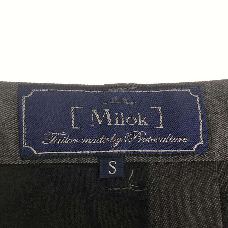 Milok / ミロック | コットン リブ切替 タック スラックスパンツ | S | グレー | メンズ｜kldclothing｜06