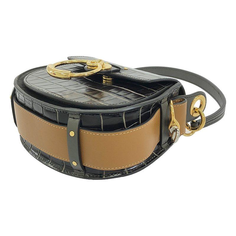 【美品】  Chloe / クロエ | テス クロコ型押し 2way ショルダーバッグ | ダークブラウン/ブラウン | レディース Chloe（クロエ） 【美品】 | テス クロコ型押し 2way ショルダーバッグ