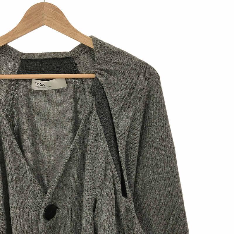 TOGA / トーガ | カットアウト コットン ニット カーディガン | 1 