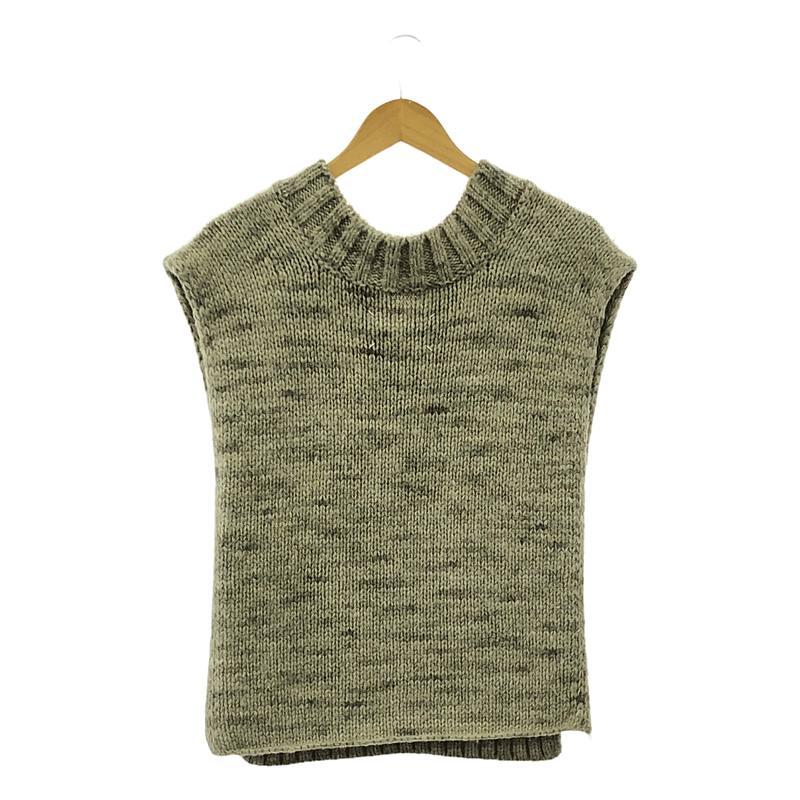Maison Margiela / メゾンマルジェラ | ボタニカルダイVネックニットベスト | S | ベージュ | レディース Maison Margiela（メゾンマルジェラ） | ボタニカルダイVネックニット