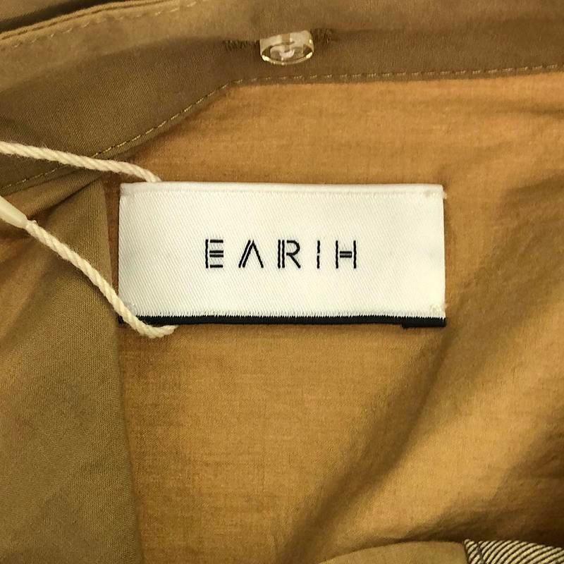美品】 EARIH / アーリ | バイカラー リブ シャツ ワンピース コート 