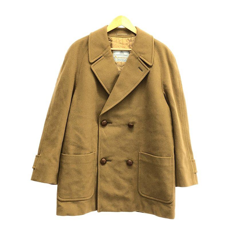 AQUASCUTUM / アクアスキュータム | ウール 裏地キルティング ダブル チェスターコート | キャメル | メンズ Aquascutum（アクアスキュータム） | ウール 裏地キルティング ダブル