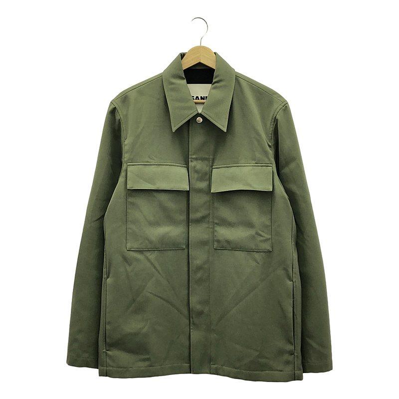【美品】  JIL SANDER / ジルサンダー | 2022SS | ダブルポケット スナップボタン ジャケット / 総裏地 | 44 | オリーブ | メンズ JIL SANDER（ジルサンダー） 【美品】 | 2022SS | ダブルポケット