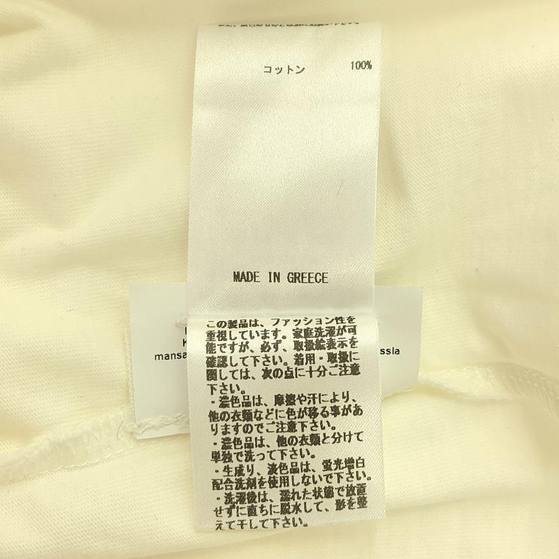 JIL SANDER+ / ジルサンダープラス | コットン ロゴステッチ 無地 Tシャツ | M | ホワイト | レディース JIL SANDER+ / ジルサンダープラス | コットン ロゴステッチ 無地 T