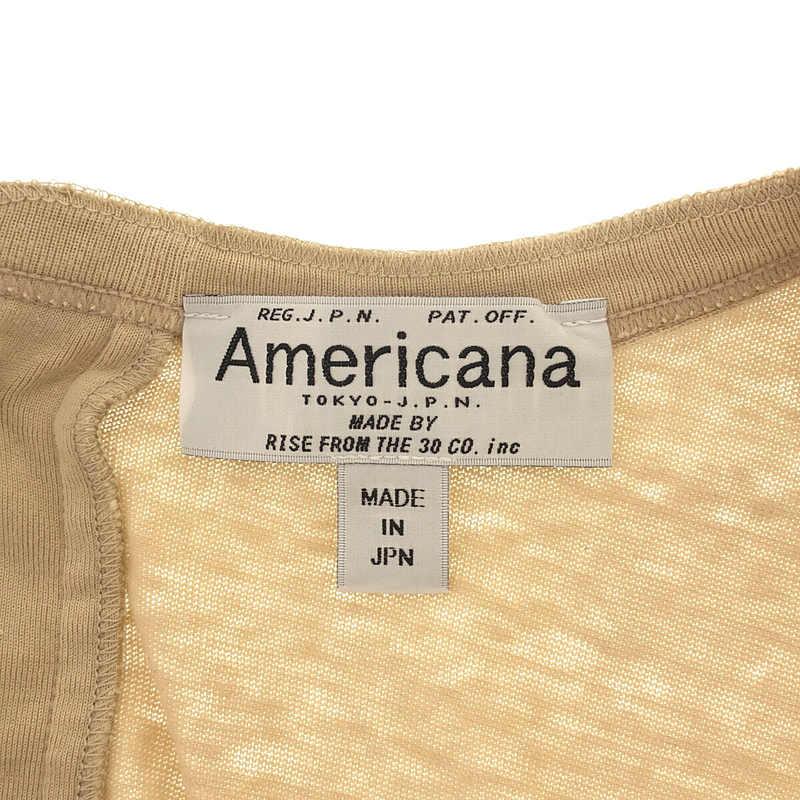 Americana / アメリカーナ | バックボタンTシャツ | ベージュ | レディース｜kldclothing｜05