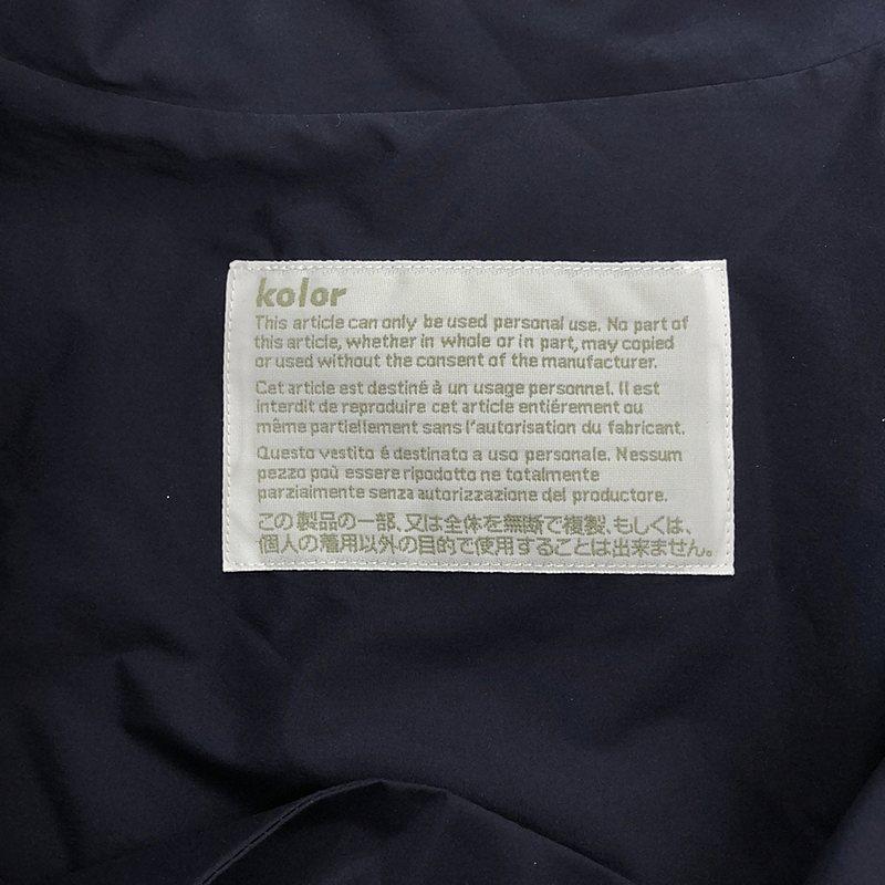 【美品】  kolor / カラー | 2021AW | Nylon Open Collar Shirt / オープンカラー オーバーシャツ | 2 | ネイビー | メンズ｜kldclothing｜05