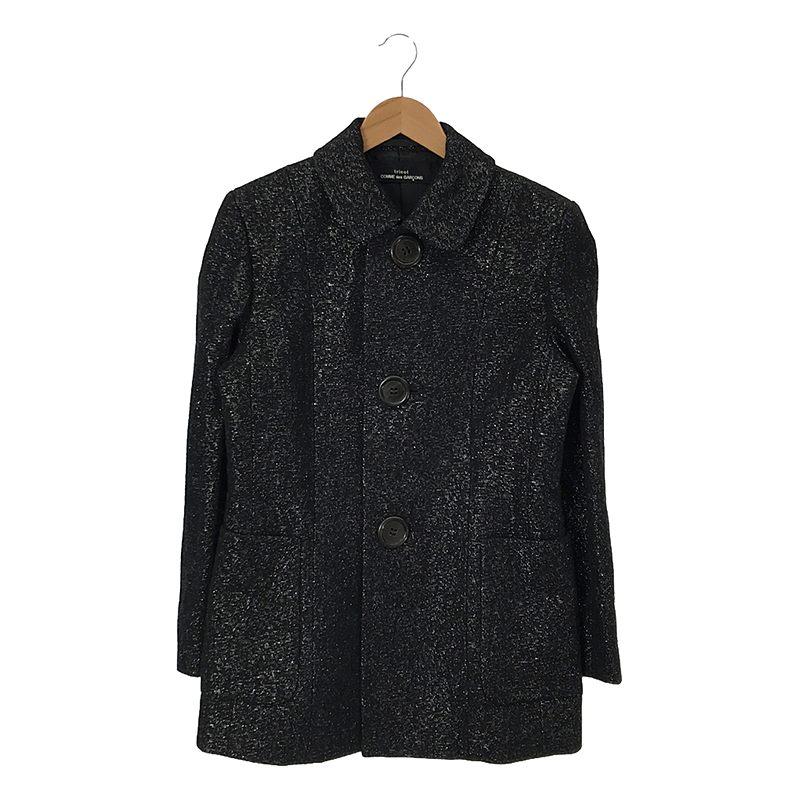 【トリココムデギャルソン】ファーコート　ジャケット 黒　ブラック　AD1995 トリココムデギャルソン】ファーコート ジャケット 黒 ブラック