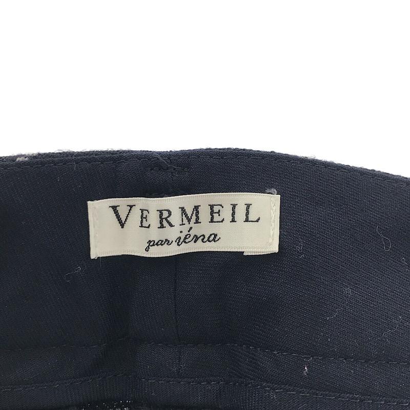 VERMEIL par iena / ヴェルメイユパーイエナ | 2020AW | ウール チェック ワイドパンツ | 40 | ネイビー | レディース｜kldclothing｜06