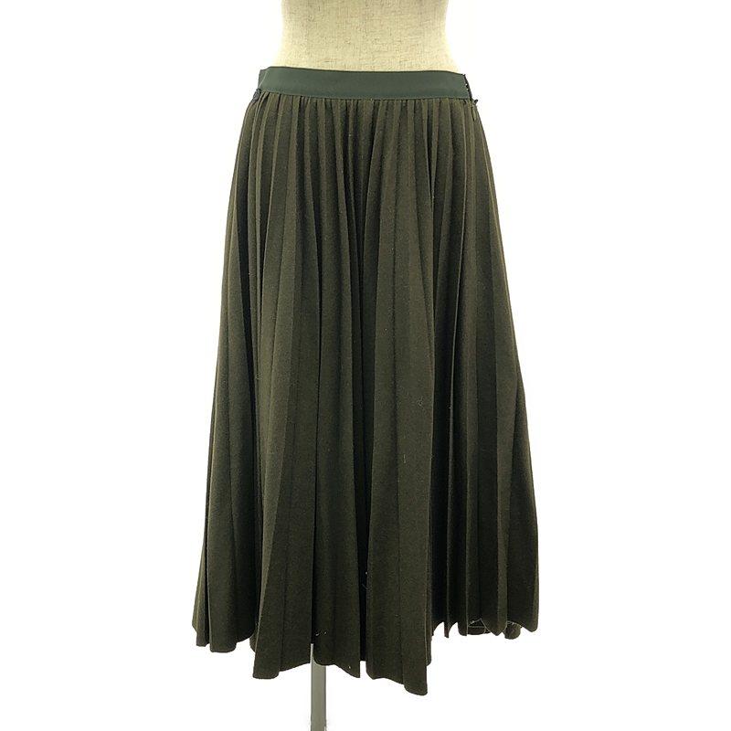 sacai（サカイ） 【美品】 | Zip Detail Pleated Skirt / 異素材 切替