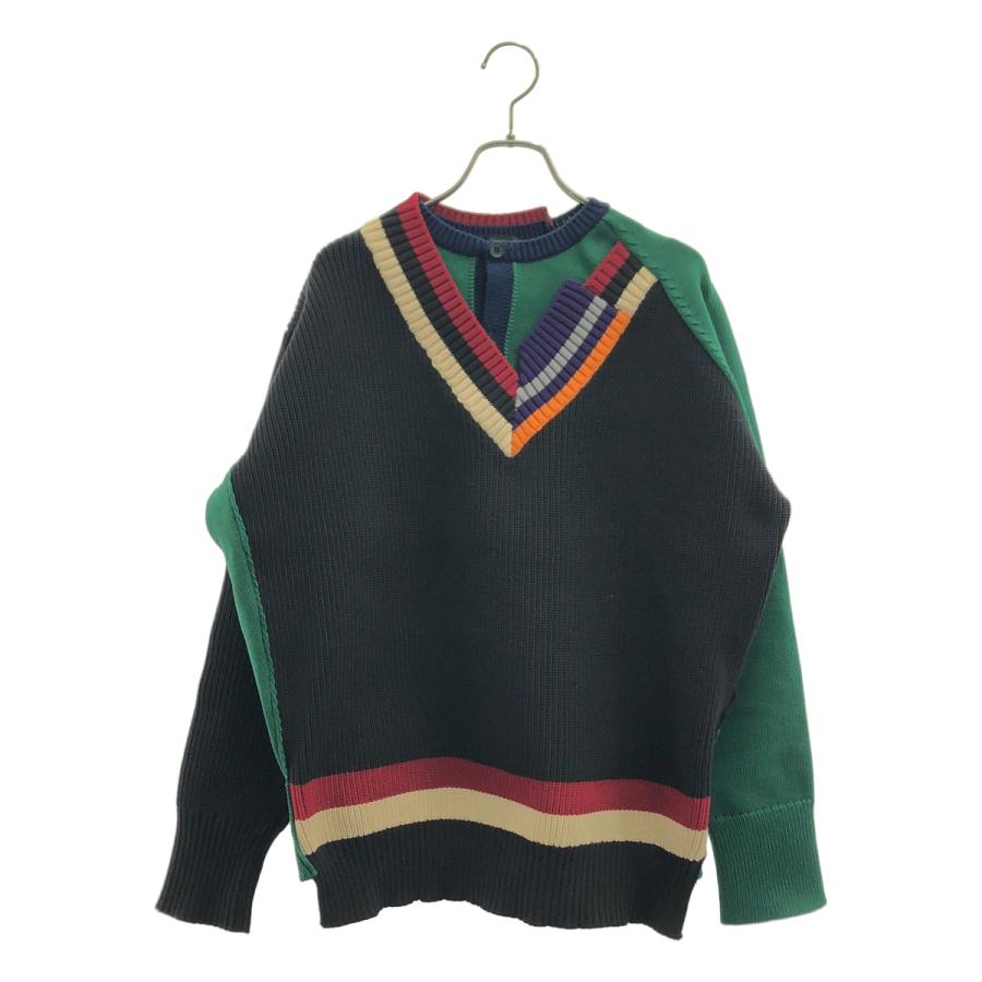 kolor（カラー） エステルヤーン ドッキング アシンメトリーニット 