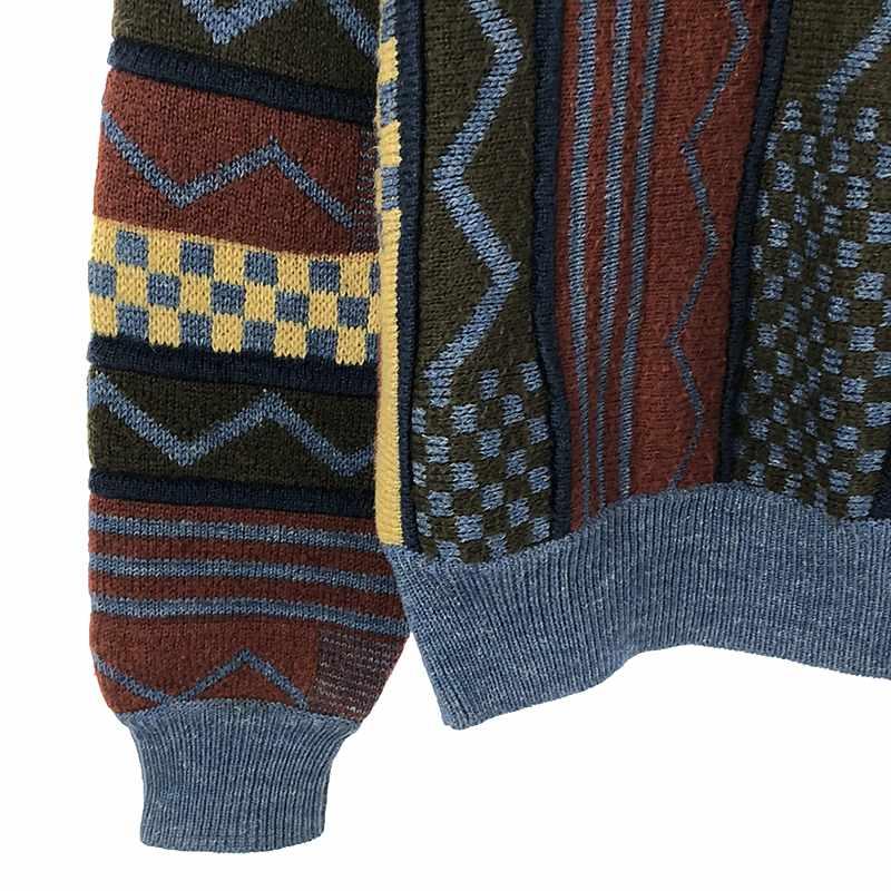 ISSEY MIYAKE / イッセイミヤケ | 70s ~ ヴィンテージ ジャガード総柄ニット | マルチカラー | メンズ ISSEY MIYAKE（イッセイミヤケ） | 70s ~ ヴィンテージ ジャガード総柄