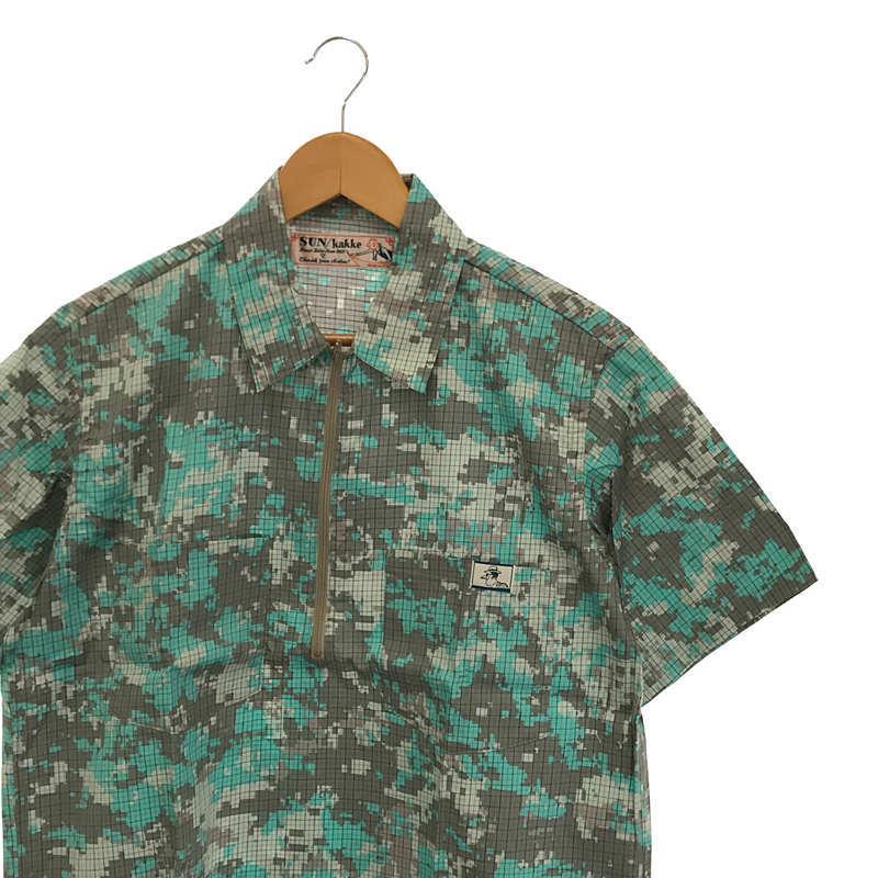 【新品】  SUN/KAKKE / サンカッケー | PLASMA CAMO ハーフジップ 半袖シャツ | XS | SHINRYOKU | メンズ｜kldclothing｜03