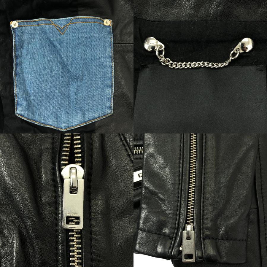 DIESEL（ディーゼル） 牛革 カウレザー バックプリント ダブル