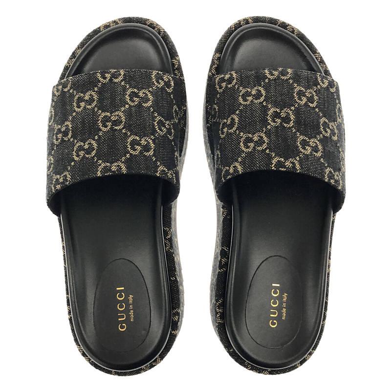 美品】 GUCCI / グッチ | モノグラム プラットフォーム スライド 