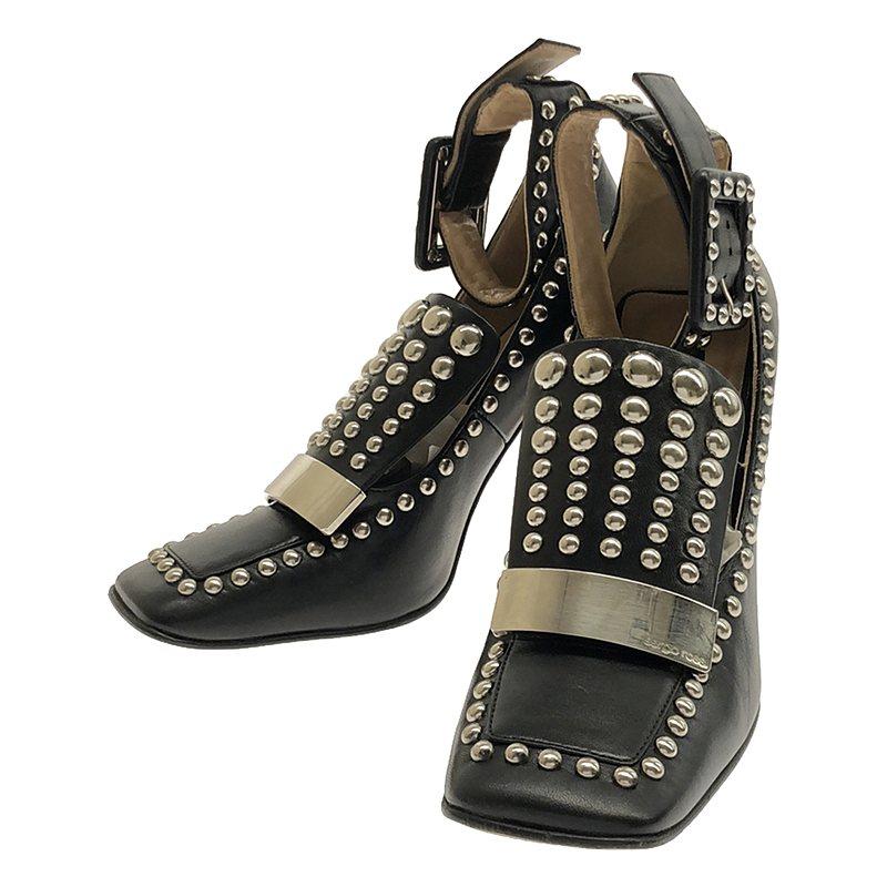 セルジオロッシ SR1 スタッズ付ミュール 36 1/2 ブラック Sergio rossi