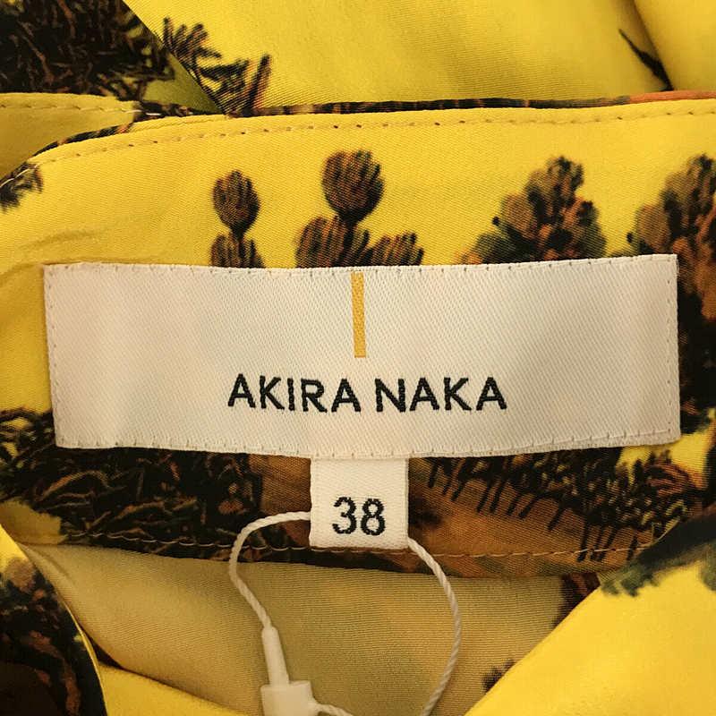 【美品】  AKIRANAKA / アキラナカ | 2018SS | Dominga bow tie Blouse 南国 プリント フロント スリット ボウタイ ブラウス | 38 | イエロー | レディース｜kldclothing｜05