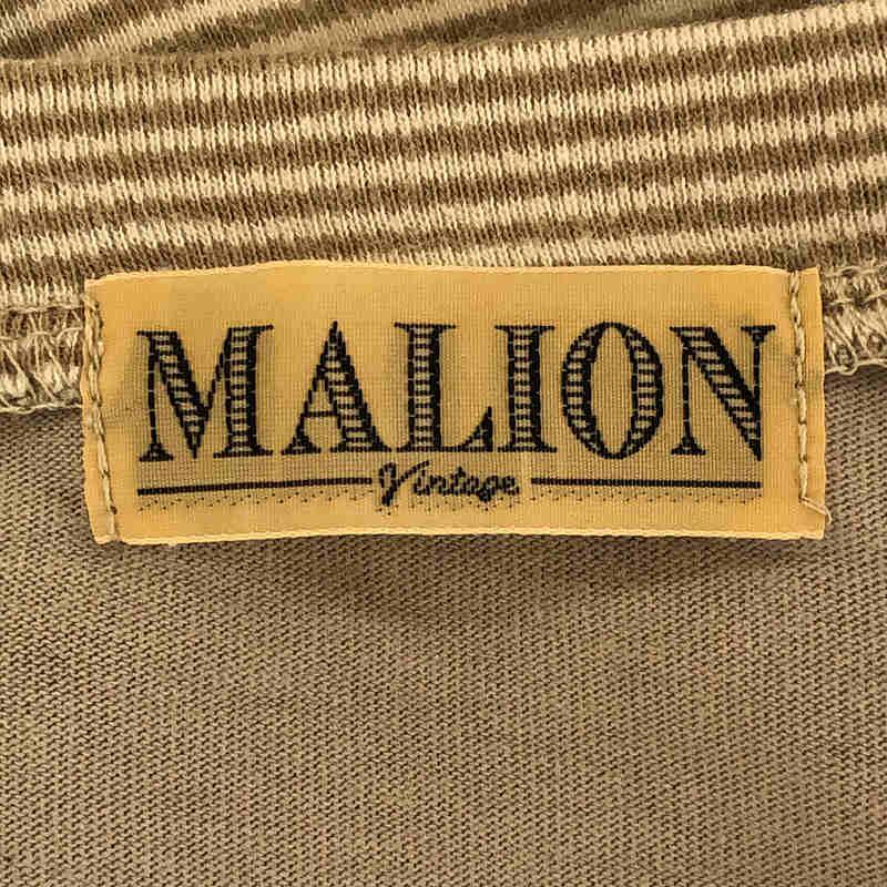 MALION vintage / マリオンヴィンテージ | リメイクパッチワークボーダーカットソー | ベージュ系 | レディース｜kldclothing｜05