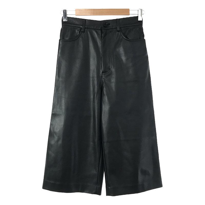 ASTRAET / アストラット | フェイクレザー クロップドパンツ 0 