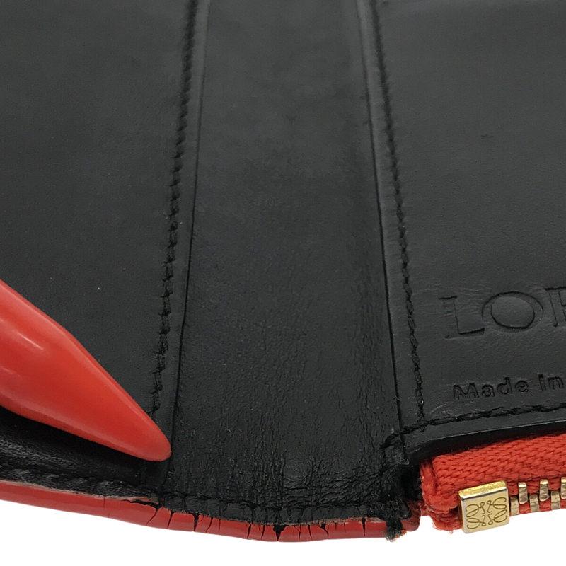 【美品】  LOEWE / ロエベ | SMALL ZIP WALLET スモール ジップ ウォレット | オレンジ | レディース｜kldclothing｜06