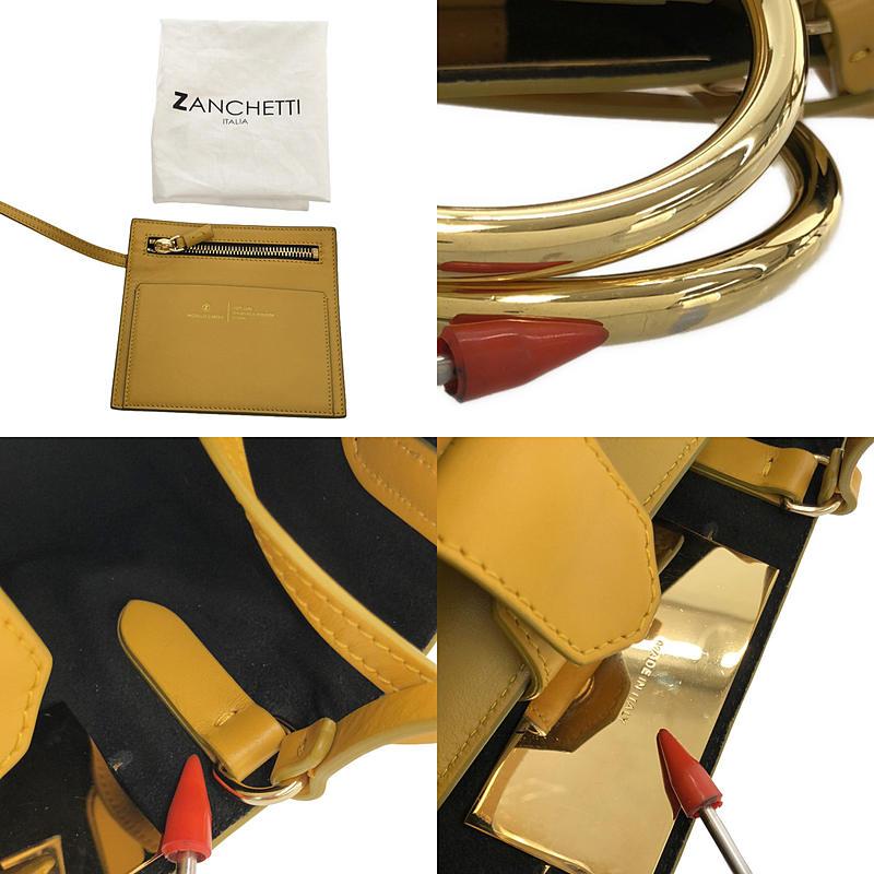 ZANCHETTI / ザンチェッティ | 3way ゴールドハンドルミニバッグ | イエロー/ゴールド | レディース Zanchetti（ザンケッティ） ZANCHETTI / ザンチェッティ | 3way