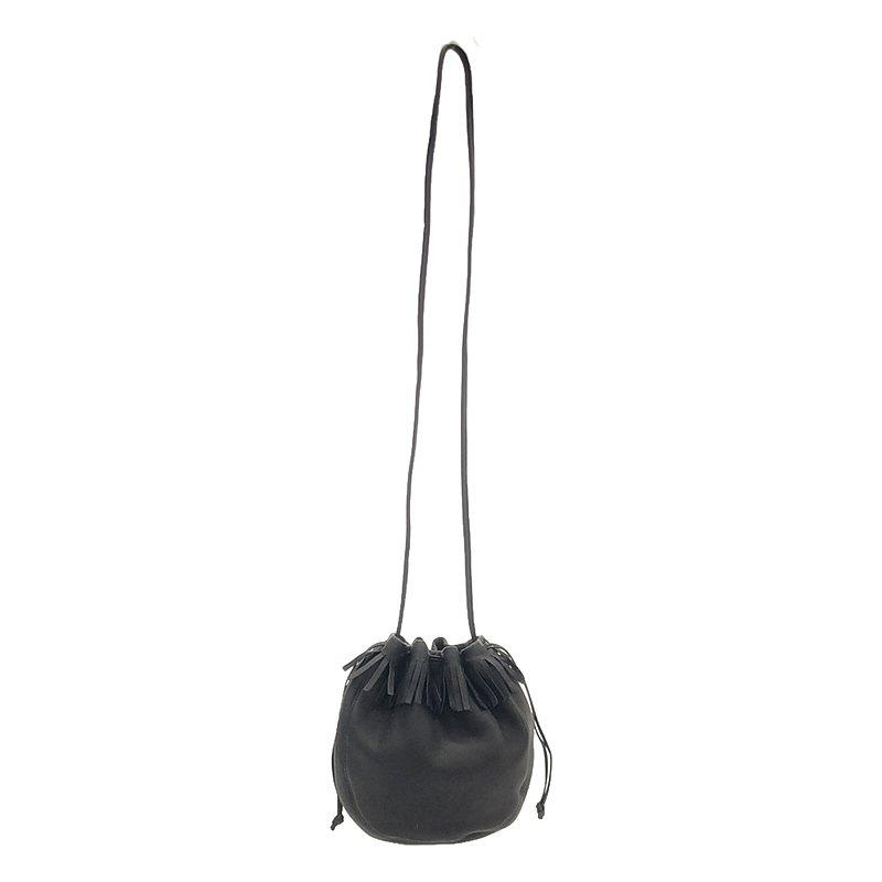 美品】 aeta / アエタ | レザー フリンジ 巾着型 ショルダーバッグ 