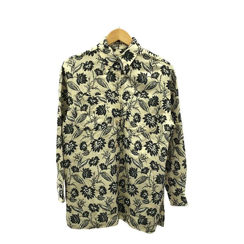 ERiKOKATORi / エリコカトリ | flower jacquard blouse ジャガード シャツ | F | ベージュ/ブラック | レディース ERiKOKATORi / エリコカトリ | flower jacquard blouse